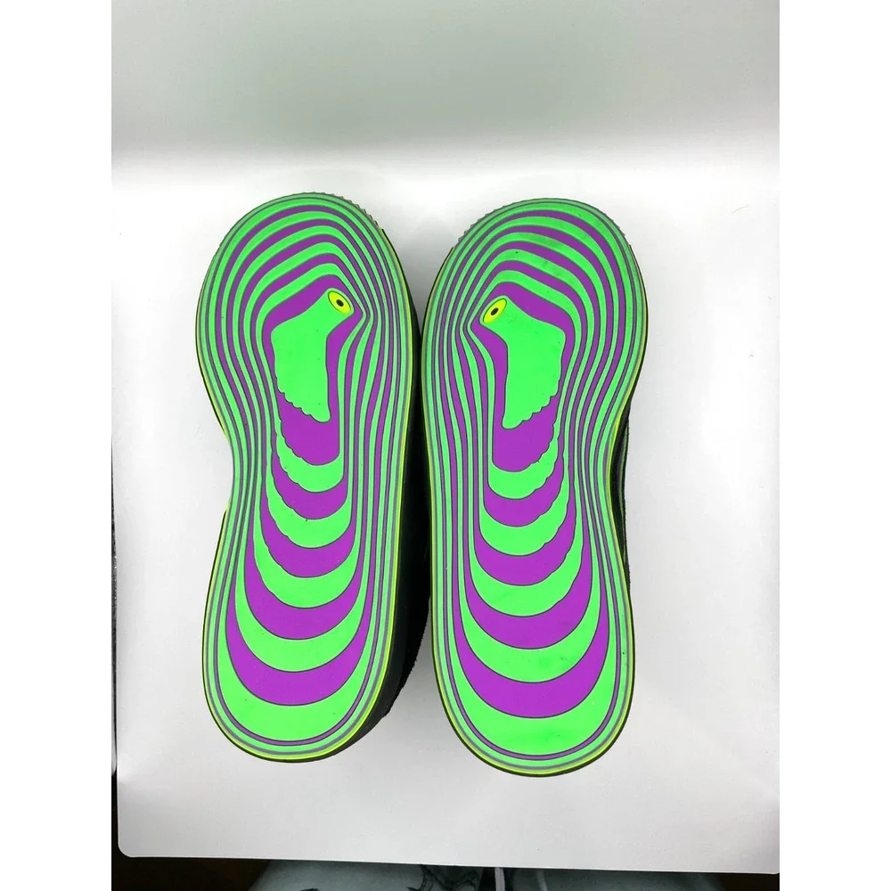 MSCHF Gobstomper Sour Edition Men Size EU 40 Black Green Lace Up Shoes NWOB